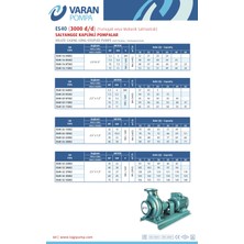 Alavan Varan Es 40-20-07502 Uçtan Emişli En 733 Santrifüj Pompa 10 Hp / 7.5 Kw, Trifaze 380 V, 45 Mss, 40 M3/h