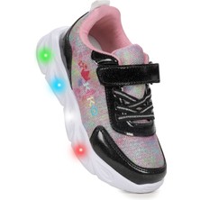 Kiko Kids Teno Cırtlı Işıklı Kız Çocuk Spor Ayakkabı