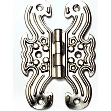 Dekoratif, Sac Kelebek Menteşe - Büyük, Nikel, 1 Adet