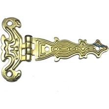 Dekoratif, Sac Tek Kuyruklu Menteşe - 40X68 Mm, Küçük, Sarı, 100 Adet