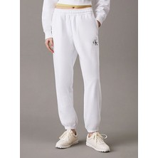Ck Jeans Monogram Logolu Jogger Kadın  Beyaz Eşofman Altı LV047B235G-YAA