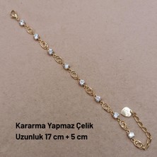 Hazemy Göz Alıcı Xuping Marka Altın Tonlu Akuamarin Taşlı Bileklik