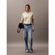 Ck Jeans  Kadın Sarı Parlak Logolu Tişört LV047AB818-NF1