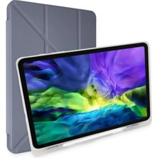 Newface Samsung Galaxy T737 Tab S7 Fe 12.4 Kılıf Kalemlikli Mars Tablet Kılıfı - Lila Ferrg