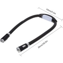 Taşınabilir Esnek Boyun LED Okuma Lambası | Eller Serbest Işık | 4 LED Ayarlanabilir Işık | Göz Yormayan Aydınlatma | Kamp, Kitap, Gece Çalışmaları Için Uygun | Pilli Kullanım