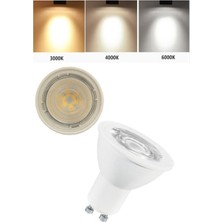 1 Adet 7 Watt, 4000 Kelvin, Çok Kaliteli GU10 Duy LED Ampul, Yüksek Lümen 4000 Kelvin GU10 Duy Ampul