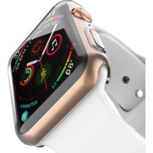 PSGT 2 Adet Apple Watch Seri 42MM Seffaf Silikon 360 Tam Koruma Yumuşak Ekran Koruyucu
