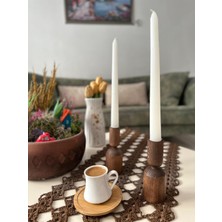 Sammwood Doğal Ahşap Şamdan , Mumluk (Tekli) Kayın Ağacından