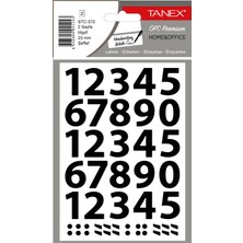 Tanex STC-572 Rakam Etiketi 23MM Şeffaf 2 Li Paket