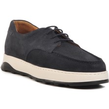 Ayakmod Premium 8212 M Lacivert Nubuk Hakiki Deri Erkek Sneaker