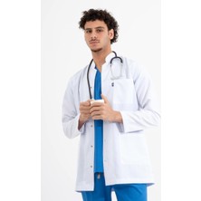 Uçak Medikal Beyaz Ara Boy, Hakim Yaka, Doktor Önlüğü