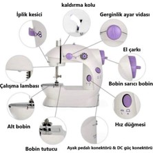 Epilons Mini Ev Dikiş Makinesi Pedallı Sewıng Machine