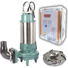 Alavan Varan CUT 1100 Parçalayıcı Bıçaklı KORUMA PANOLU Foseptik Dalgıç Pompa 1.5 HP / 1.1 kW, Monofaze 220 V