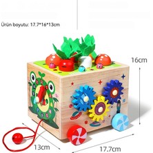 Toy Çocuk Ahşap Hepsi Bir Arada Şekil Eşleştirilmiş Yapı Blokları Piyano Boncuk Römorkör Oyuncakları (Yurt Dışından)
