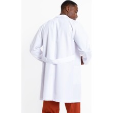 Uçak Medikal Beyaz Uzun Boy Klasik Yaka Doktor Önlüğü