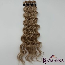 Kozmanka Açık Ombreli Dalgalı Doğal Keratin Kaynak Saç 60 Adet