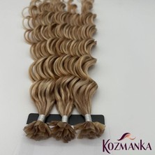 Kozmanka Açık Ombreli Dalgalı Doğal Keratin Kaynak Saç 60 Adet