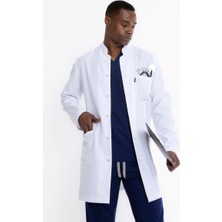 Uçak Medikal Beyaz Uzun Boy, Hakim Yaka, Doktor Önlüğü