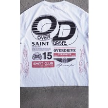 Overdrive Kısa Kollu Beyaz  T-Shirt