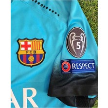 Breathless F.C B.A.R.C.E.L.O.N.A Lionel Messi 2015/16 Sezonu Özel Nostalji Forması (Turkuaz)