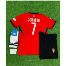Breathless Portekiz 2024-25 Yeni Sezon Cristiano Ronaldo Iç Saha Çocuk Forması 4'Lü Set