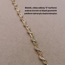 Hazemy Göz Alıcı Altın Rengi Zirkon Taşlı Şık Xuping Bileklik