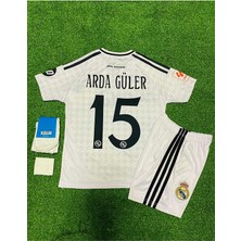 Breathless R. Madrid 2024/25 Yeni Sezon Arda-Güler Iç Saha Çocuk Beyaz 4 Lü Set Forması