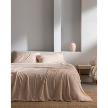 Madame Coco Agnes Tek Kişilik Müslin İpliği Boyalı Lastikli Nevresim Takımı - Turuncu