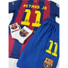 Bysportakus F.C B.A.R.C.E.L.O.N.A 2015 Şampiyonlar Ligi Finali Neymar Jr. Nostalji Çocuk Forması (Armalı)
