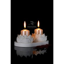 El Yapımı Lotus Çiçeği Mumluk Seti | Romantik Dekorasyon, Ev Hediyesi