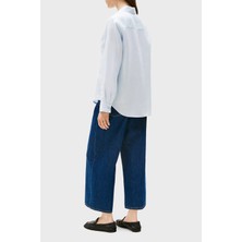 Tommy Hilfiger % 100 Keten Regular Fit Düz Yaka Gömlek Bayan Gömlek WW0WW44679 C1O