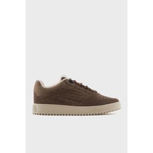 Emporio Armani Jakarlı Süet Detaylı Sneaker Ayakkabı Erkek Ayakkabı X4X636 XR329 U570