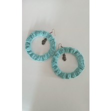 Crochet Örme Rengarenk Halka Küpeler
