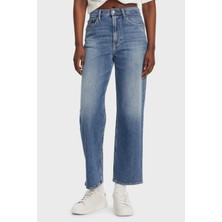 Tommy Jeans Streç Pamuklu Slim Straight Yüksek Bel Düz Paça Jeans Bayan Kot Pantolon DW0DW20644 1A5