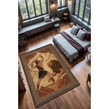Homshtag Art Deko Çok Renkli Herkül Temalı Sıcak Renkli Halı Herkül Desenli Halı Modern Halı
