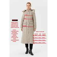 Ahval Şişme Kadın Kışlık Kaban Elyaf Dolgulu Kapşonlu 6044