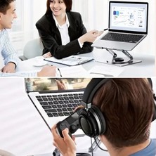 PratikAI Pratikaı 360 Derece Dönebilen Hava Aldıran Laptop Standı | Ergonomik &