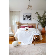 Premium Kalite  Pamuk 170 x 240 Waffle Dokulu Ponponlu Pike | Yazlık Tek Kişilik Penye Pike | Terletmeyen, Nefes Alabilen Pike Örtü