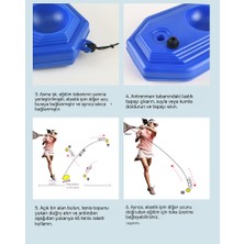Yuanbao Tenis Eğitmeni Tek Kişi Fitness Egzersiz Rebound Tenis Raket Seti Otomatik Rebound Tenis (Yurt Dışından)