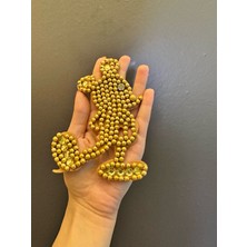 Gönülden Tasarım Sarı Boncuk Işleme Fare Arma Dikiş Aplike 14X10 cm