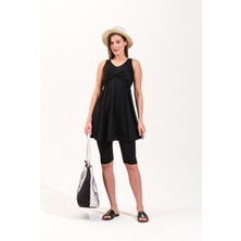 Plistre 2257_KADIN 2'li Takım Taytlı Çapraz Bantlı Askılı Elbise %100 Polyester Malzeme ile Şık Tasarım