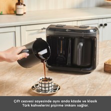 Karaca Hatır Hüp Düet Aroma Türk Kahve Makinesi Space Gray 10 Fincan Kapasiteli