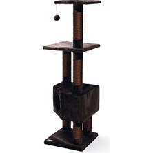 Beeztees Kedi Köşe Tırmalama ve Oyun Evi, Kahverengi, 40X40X135CM