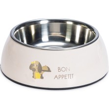 Beeztees Köpek Mama Su Kabı, Paslanmaz Çelik, Pudra Pembe, 18CM, 350ML