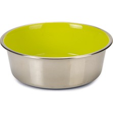 Beeztees Köpek Mama Su Kabı, Paslanmaz Çelik, Içi Sarı, 16CM, 940ML