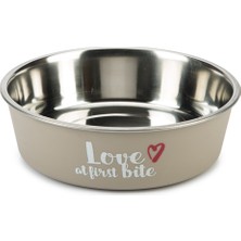 Beeztees Köpek Mama Su Kabı, Paslanmaz Çelik, Gri, 17CM, 750ML