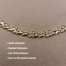 Hazemy Zarif Kalp Detaylı Altın Rengi Xuping Çelik Bileklik
