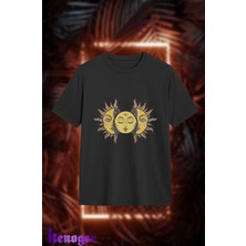 Cakkey Oversize - Triple Sun Baskılı T-Shirt