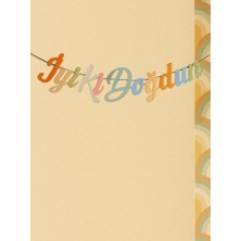 Retro Temalı Iyi Ki Doğdun Yazı Banner Doğum Günü Parti Süsü