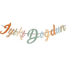 Retro Temalı Iyi Ki Doğdun Yazı Banner Doğum Günü Parti Süsü
